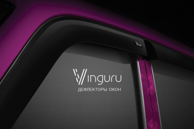Дефлекторы окон Vinguru Toyota Venza I 2008-2015 крос накладные скотч к-т 4 шт., материал акрил