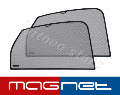 Subaru Forester (2008-2012) комплект бескрепёжныx защитных экранов Chiko magnet, задние боковые (Стандарт)
