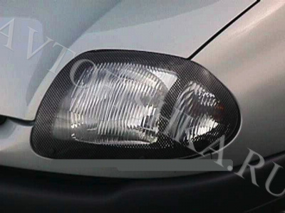Защита передних фар карбон Renault Clio 2001-2005